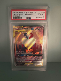 2019 Pokemon Sun & Moon Team Up Latias Latios #170/181 PSA 10 - Image 1