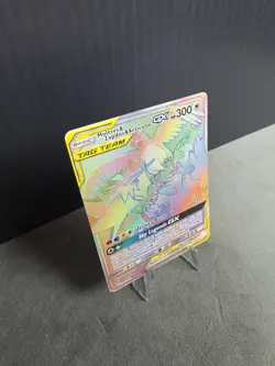 Pokemon Moltres & Zapdos & Articuno GX 69/68 TAG TEAM Rainbow Secret Rare NM - Image 5