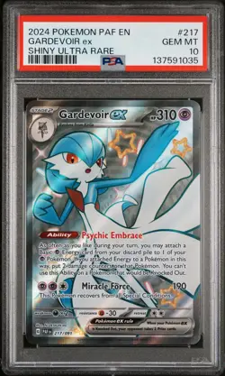 Pokemon Paldean Fates Gardevoir ex 217 PSA 10 - Image 1