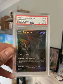 2025 POKEMON BLK EN-BLACK BOLT BLACK WHITE RARE #172 ZEKROM EX PSA 9 - Image 3
