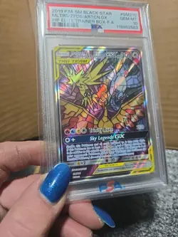 2019 POKEMON SM BLACK STAR PROMO FULL ART/MOLTRES & ZAPDOS & ARTICUNO GX PSA 10 - Image 3