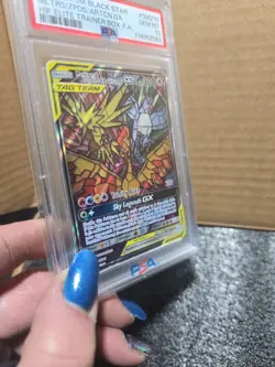 2019 POKEMON SM BLACK STAR PROMO FULL ART/MOLTRES & ZAPDOS & ARTICUNO GX PSA 10 - Image 4