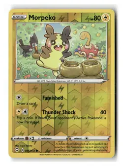 Morpeko 035/072 Common Shining Fates Pokemon Reverse Holo Near Mint - Image 1