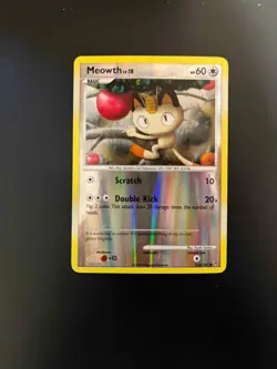 2009 Pokemon Supreme Victors Meowth Reverse Holo Common LP 114/147 - Image 1