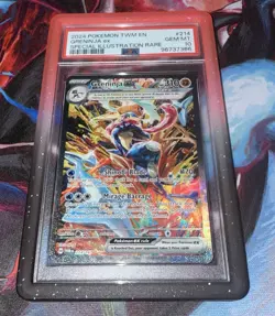 2024 POKEMON TWM EN-TWILIGHT MASQUERADE #214 GRENINJA EX PSA 10 - Image 1