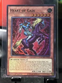 3X Yugioh Heart of Gaia MZMU-EN033 Super Rare 1st Edition NM - Image 1