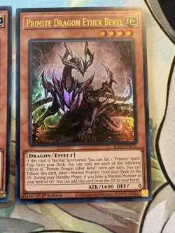 X2 Yugioh Primite Dragon Ether Beryl RA05-EN033 - Image 3