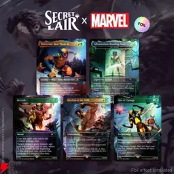 MTG Marvel Sl Secret Lair Wolverine Foil Rainbow Foil Unopened Card - Image 1