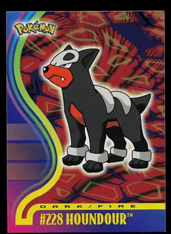 Pokemon Card - Topps Johto League Champions Non Foil Houndour #228 - Image 1