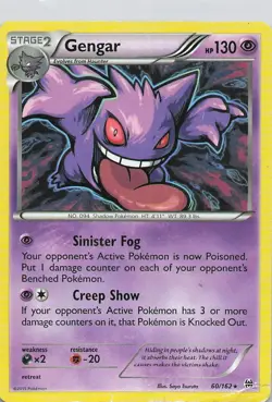 Pokemon Gengar Non Holo Rare Card 60/162 XY Breakthrough 2015 - Image 1