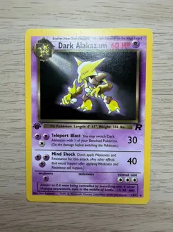 1st Edition Dark Alakazam (1/82) Team Rocket Set Holo Pokemon Card! - Image 1