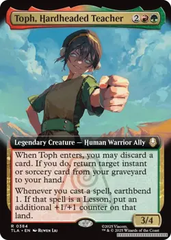 Toph, Hardheaded Teacher (Extended Art) [TLA - 384] - NM [Normal] TCG MTG - Image 1