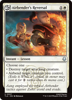 Airbender's Reversal Light Play, English Magic the Gathering MTG Avatar: The Las - Image 1