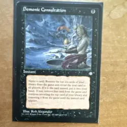 Magic Demonic Consultation Uncommon Instant Ice Age Black 1995 Regular EN - Image 1