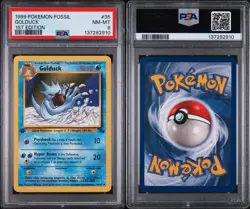 1999 1st EDITION FOSSIL BUNDLE PSYDUCK & GOLDUCK SEQUENTIAL CERTS PSA 8 POKEMON - Image 2