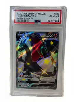 2020 Pokemon TGC Shiny Charizard V Japanese Sword & Shield PSA 10 Gem Mint #307 - Image 1