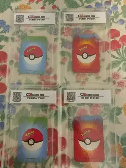 lot 4 1999 Bicycle pokemon mini playing card graded 9- articulano jynx wartortle - Image 2