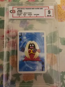lot 4 1999 Bicycle pokemon mini playing card graded 9- articulano jynx wartortle - Image 3