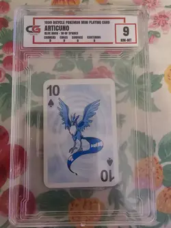 lot 4 1999 Bicycle pokemon mini playing card graded 9- articulano jynx wartortle - Image 5