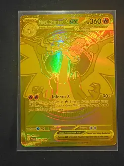 Gold Mega Charizard X EX 130/094 - English - Pokemon Phantasmal Flames - Image 1