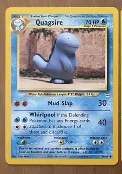 Quagsire 48/64 Set Neo Revelation Pokemon Card Yuka Morii Eng - Image 1