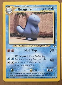 Quagsire 48/64 Set Neo Revelation Pokemon Card Yuka Morii Eng - Image 2
