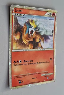 Pokemon Entei hgss20 reverse holo Fr card /jpj27 - Image 2