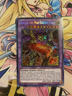 Yugioh Eldlich The Mad Golden Lord BLVO-EN040 Secret Rare 1st Edition Near Mint - Image 1