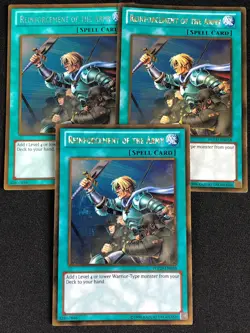 YUGIOH REINFORCEMENT OF THE ARMY PGLD-EN058 GOLD X3 NM - Image 1