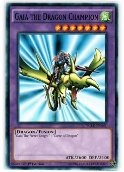 Gaia the Dragon Champion - YGLD-ENA41 - Common - 1st Edition - Damaged - Yugi's - Image 1