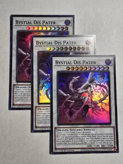 Yugioh! 3x Bystial Dis Pater RA05-EN041 Super Rare 1st Ed NM - Image 1
