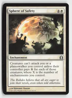 Sphere of Safety MTG Return to Ravnica RTR #24 Enchantment Uncommon NM (8) - Image 1