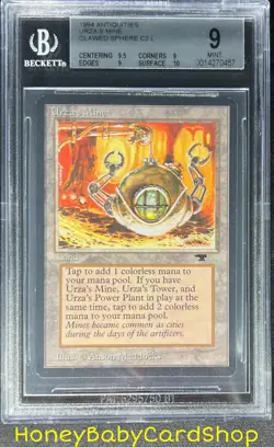 MTG Antiquities 1994 Urza's Mine (Clawed Sphere) BGS 9.0Q++ (Quad++) MINT 93/94 - Image 1