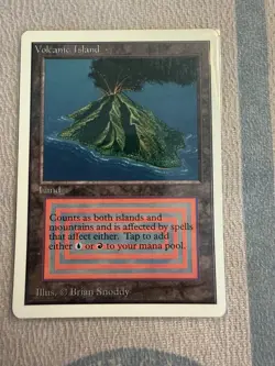 Volcanic Island, Magic the Gathering, Unlimited Edition, Dual Land - Image 1