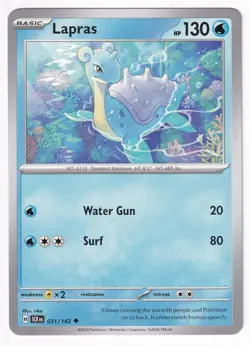Lapras 031/142 - Stellar Crown - NM Non Holo - Pokemon Card - Image 1