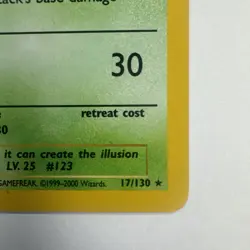 #3 Scyther 17/130 Base Set 2 2000 Holo Rare WOTC Pokemon Card TCG NM/LP - Image 5