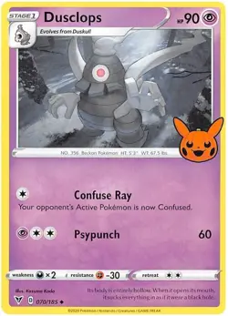 Dusclops 70/185 Trick Or Trade BOOster Stamped Non Holo Pokemon Trading TCG 2023 - Image 1