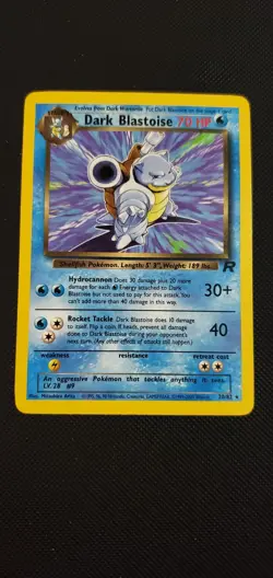 Pokemon TCG Dark Blastoise 20/82 Rare Non-Holo Card Team Rocket - Image 1