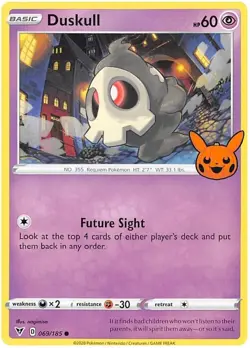 Duskull 69/185 Trick Or Trade BOOster Stamped Non Holo Pokemon Trading TCG 2023 - Image 1