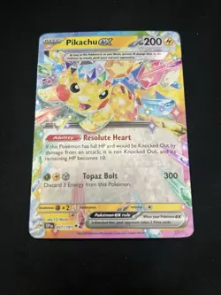 Pokemon TCG Pikachu EX Surging Sparks Ultra Rare Card 057/191 - Image 1