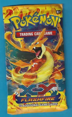 Pokemon "Flashfire" 10-Card Sealed Booster Pack (Charizard & Pyroar) - Image 1