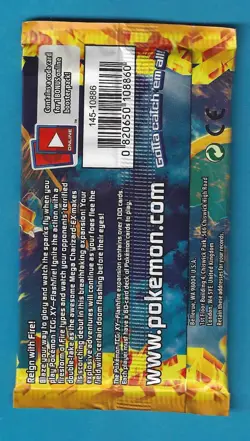 Pokemon "Flashfire" 10-Card Sealed Booster Pack (Charizard & Pyroar) - Image 2