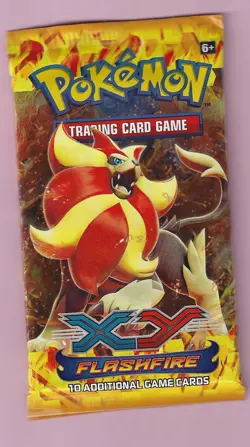 Pokemon "Flashfire" 10-Card Sealed Booster Pack (Charizard & Pyroar) - Image 3