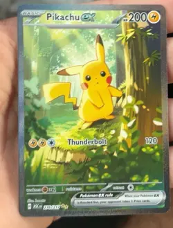 Pikachu EX Holo Rare Thunderbolt 200 HP Card 276/217 Pokemon TCG - Image 1
