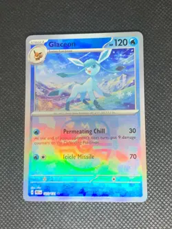 Glaceon 025/131 Master Ball Reverse Holo -Prismatic Evolutions Pokemon Card - NM - Image 1