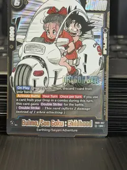 Bulma/Son Goku Childhood SB01-057 Manga Booster SR Dragon Ball Card English - Image 1