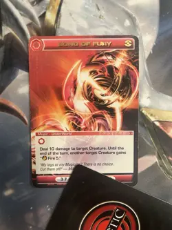 CHAOTIC 188/232 SONG OF Fury Copper Letters Rare Mugic Card DMG - Image 1