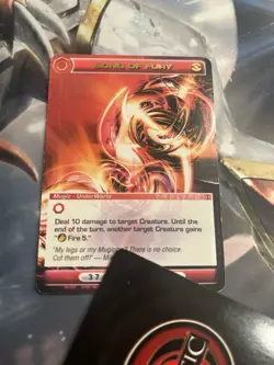 CHAOTIC 188/232 SONG OF Fury Copper Letters Rare Mugic Card DMG - Image 2