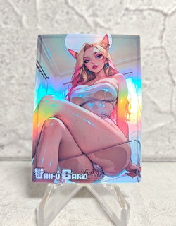 Ahri Trading Card Waifu Goddess Story Anime Girl holo Karte Manga Art - Image 1