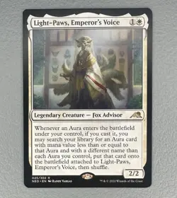MTG - Light-Paws, Emperor's Voice | Kamigawa: Neon Dynasty | Rare | 025/302 | NM - Image 1